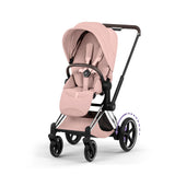 Cybex ePriam Style Pushchair - Peach Pink with Chrome Brown Frame