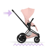Cybex ePriam Style Pushchair - Peach Pink with Matt Black Frame