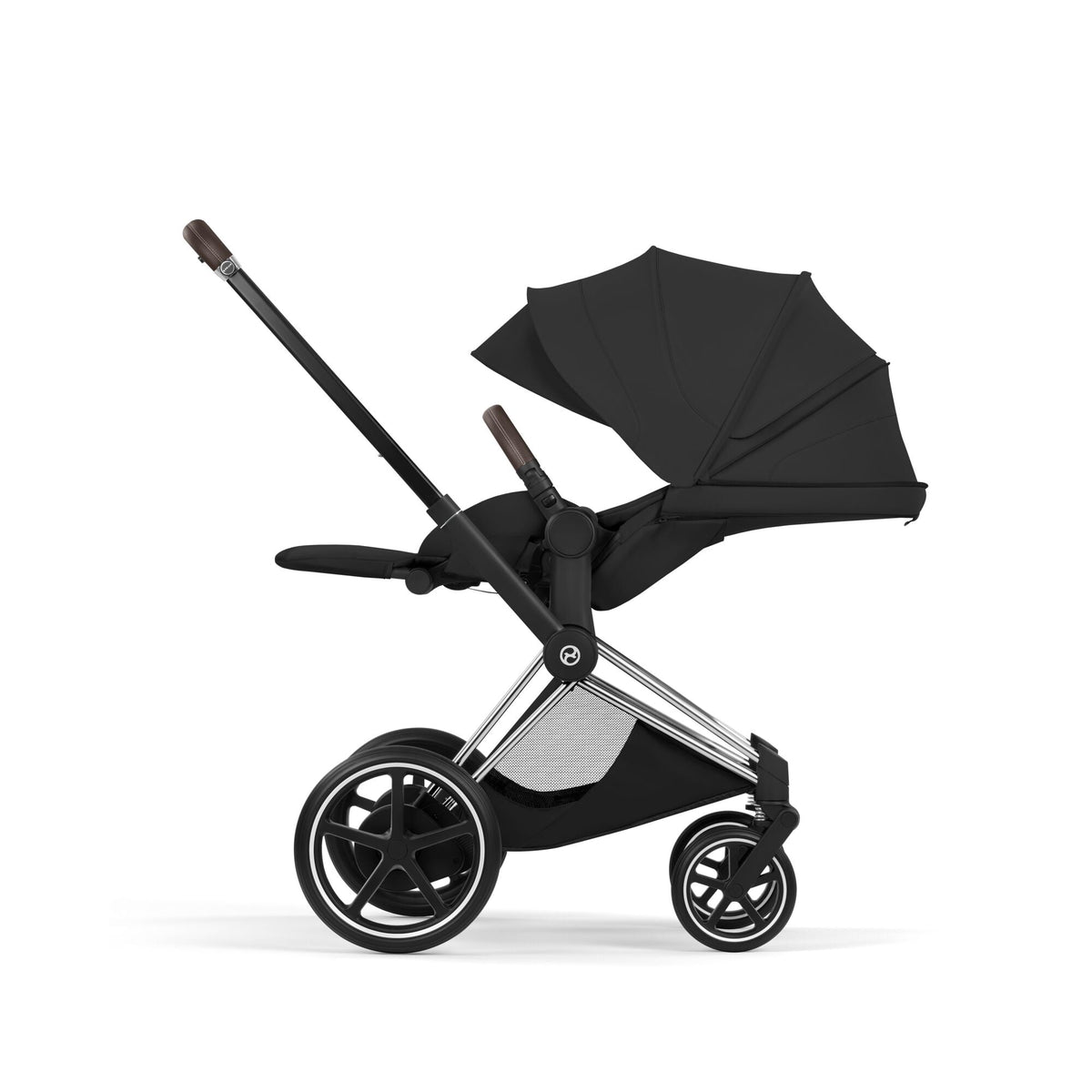 Cybex ePriam Style Pushchair - Sepia Black with Chrome Brown Frame