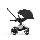 Cybex ePriam Style Pushchair - Sepia Black with Chrome Brown Frame