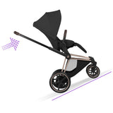 Cybex ePriam Style Pushchair - Sepia Black with Rose Gold Frame