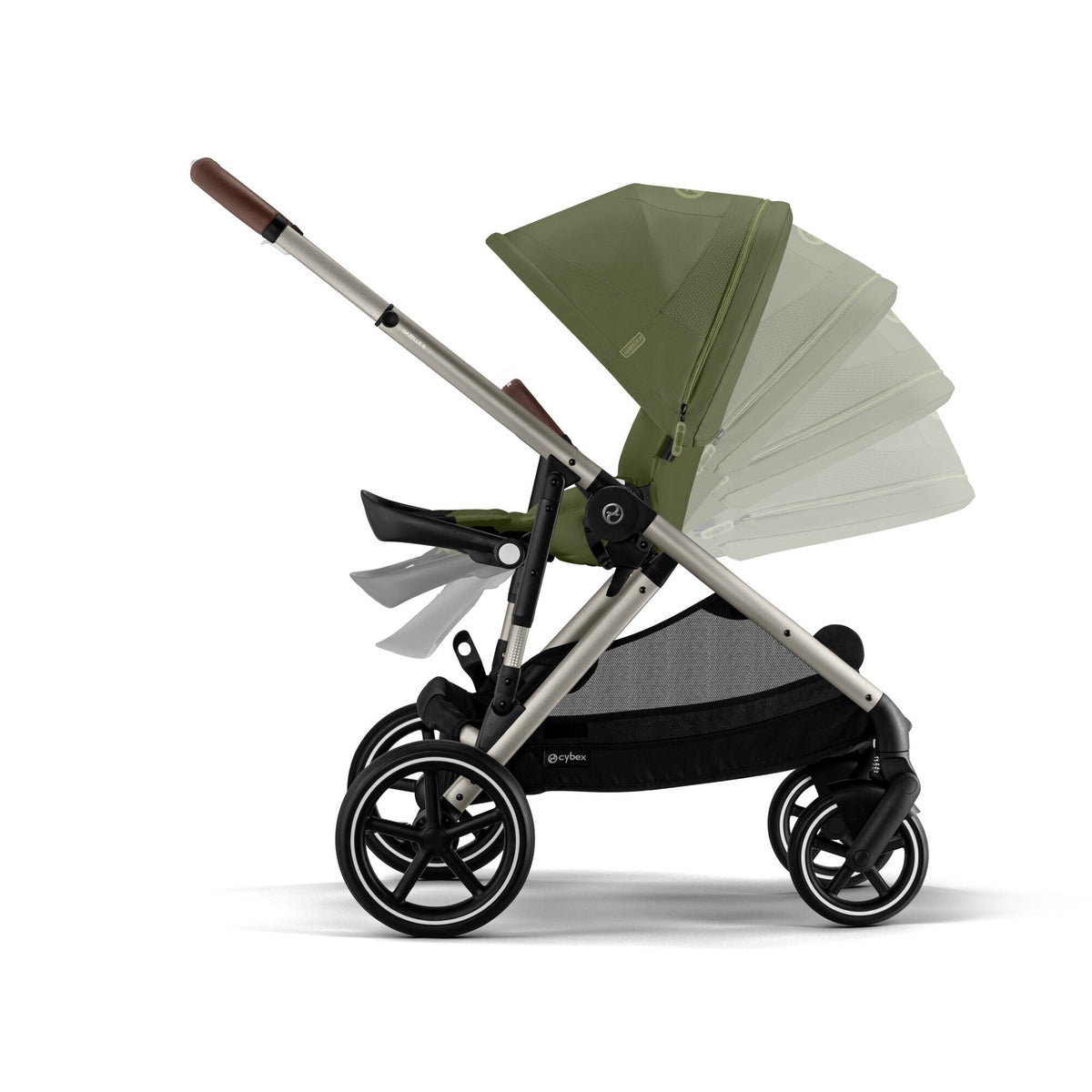 Cybex Gazelle S Double Pushchair- Moss Green