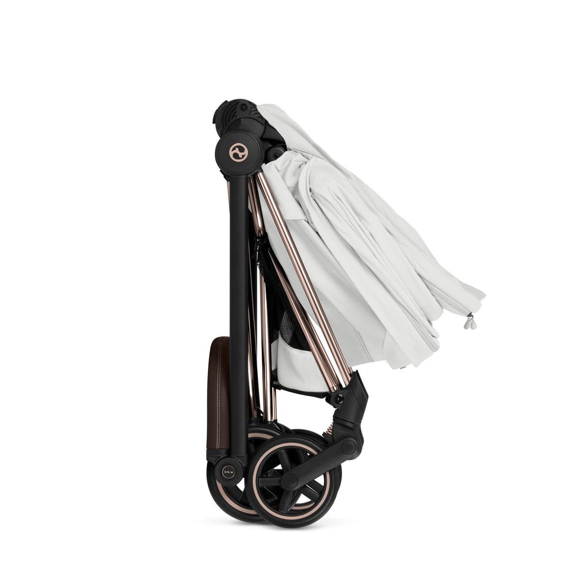 Cybex Mios Fold Cot Travel System Bundle - Style Off White & Chrome Brown Frame