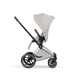 Cybex Priam Style Pushchair - City Grey with Chrome Brown Frame