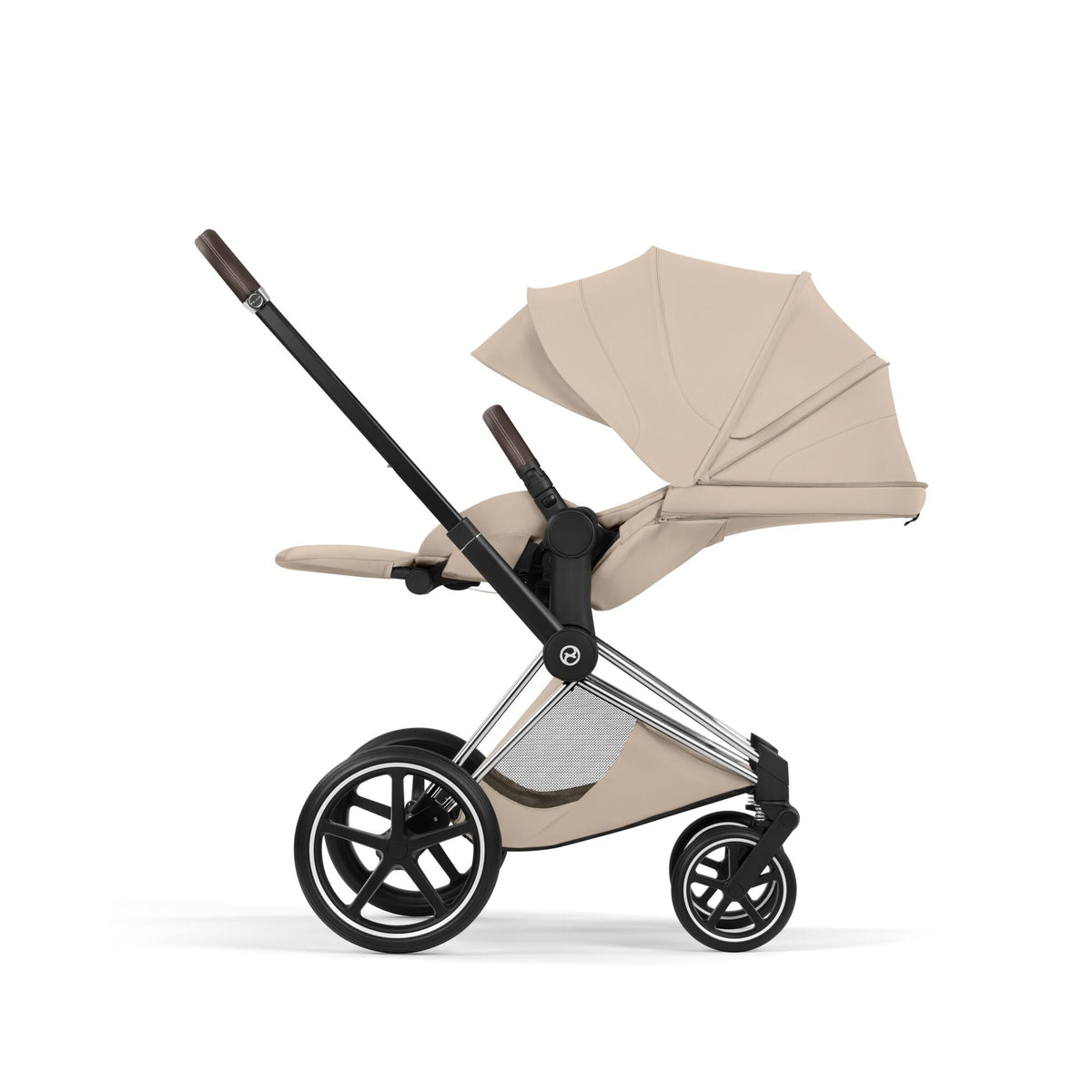 Cybex Priam Style Pushchair - Cozy Beige with Chrome Brown Frame