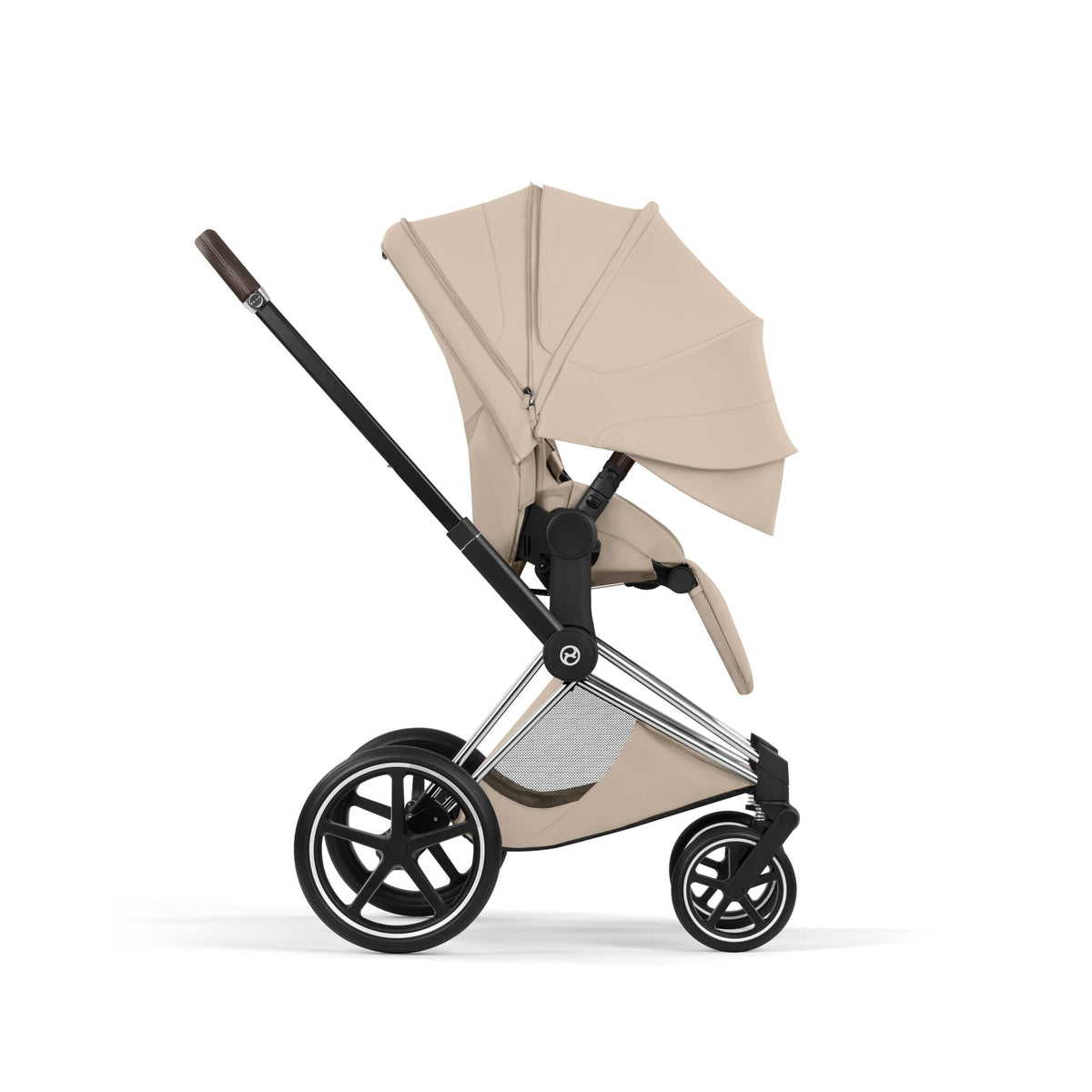 Cybex Priam Style Pushchair - Cozy Beige with Chrome Brown Frame