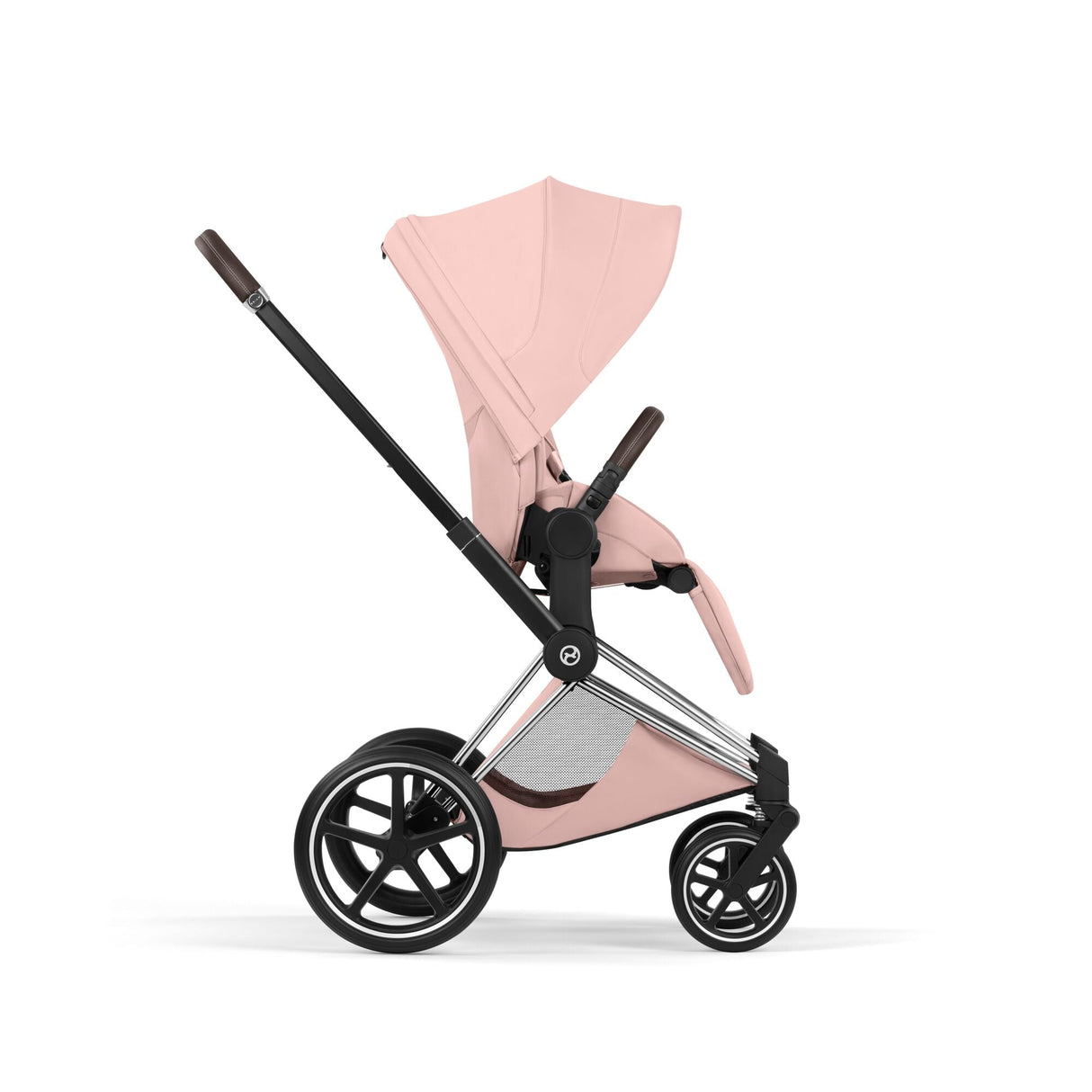 Cybex Priam Style Pushchair - Peach Pink with Chrome Brown Frame
