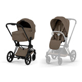 Cybex Priam Comfort Set  (Pushchair & Carrycot) - Coconut Brown with Matt Black Frame