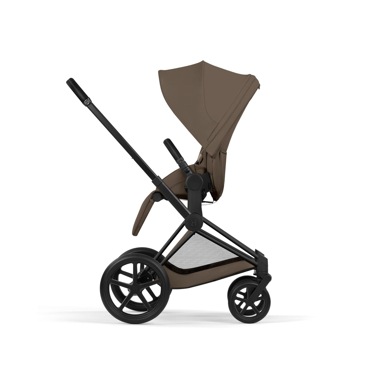 Cybex PRIAM Fold Cot Ultimate Travel System Bundle - Comfort Coconut Brown & Matt Black Frame