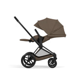 Cybex PRIAM Fold Cot Ultimate Travel System Bundle - Comfort Coconut Brown & Matt Black Frame