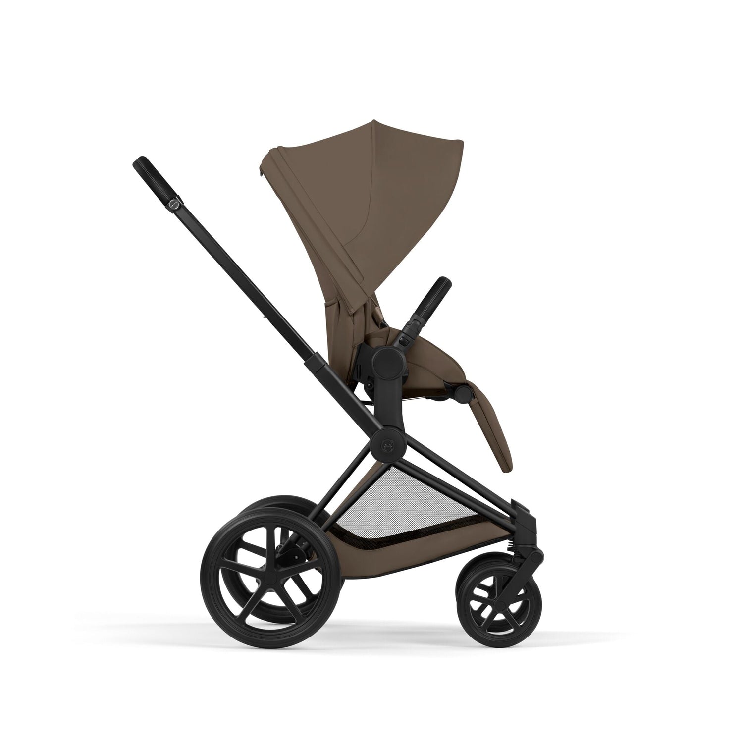 Cybex PRIAM Fold Cot Ultimate Travel System Bundle - Comfort Coconut Brown & Matt Black Frame