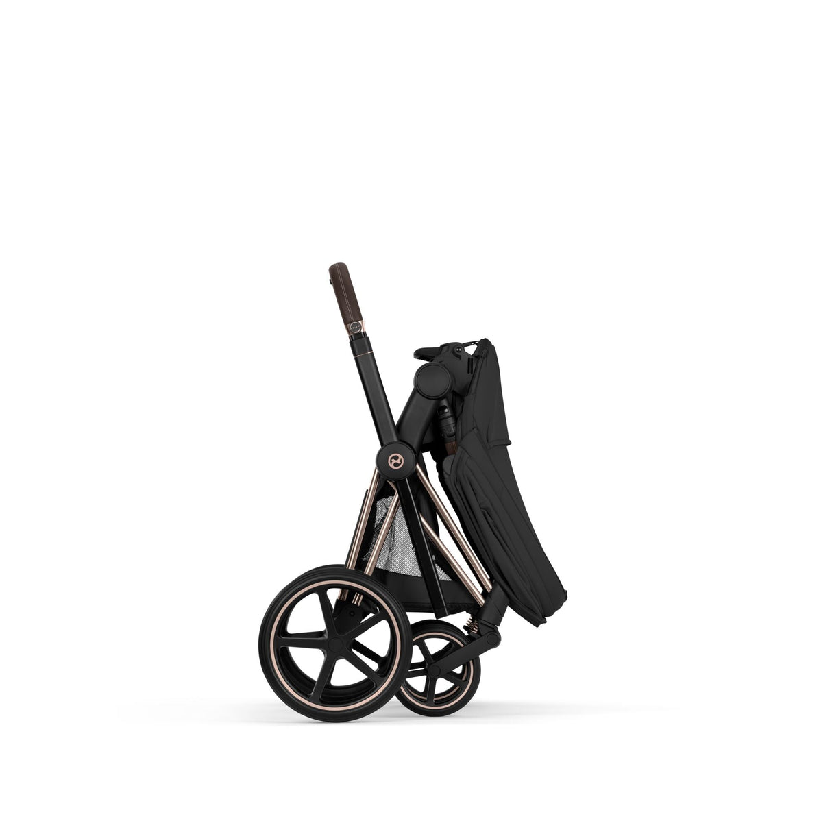 Cybex Priam Comfort Set  (Pushchair & Carrycot) - Sepia Black with Rose Gold Frame