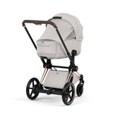 Cybex PRIAM Fold Cot Travel System Bundle - Style City Grey & Chrome Brown Frame