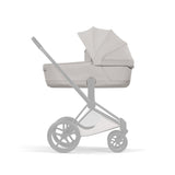 Cybex PRIAM Fold Cot Ultimate Travel System Bundle - Style City Grey & Matt Black Frame