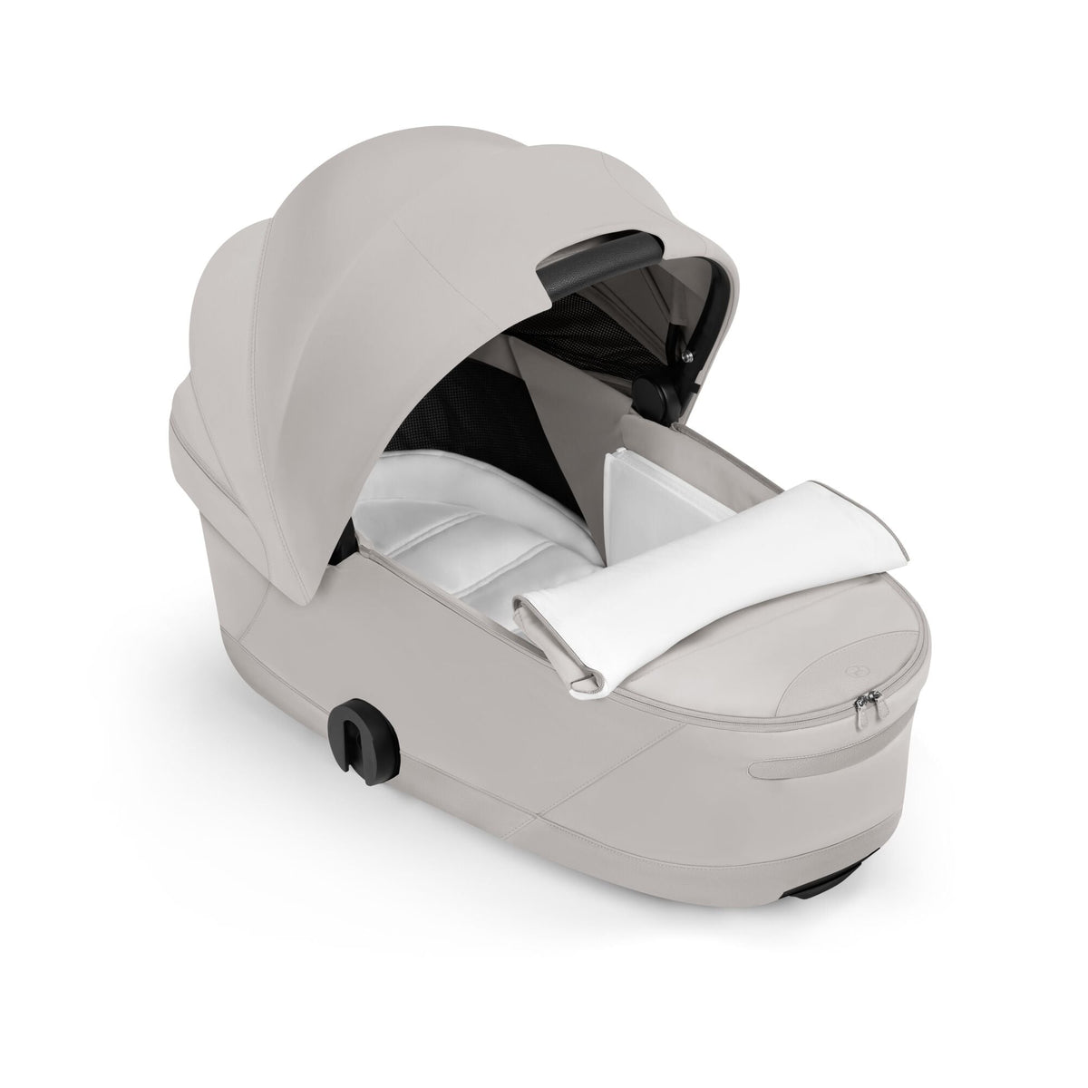 Cybex e-PRIAM Fold Cot Travel System Bundle - Style City Grey & Chrome Brown Frame