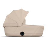 Cybex e-PRIAM Fold Cot Travel System Bundle - Style Cozy Beige & Chrome Brown Frame
