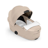 Cybex e-PRIAM Fold Cot Travel System Bundle - Style Cozy Beige & Chrome Brown Frame
