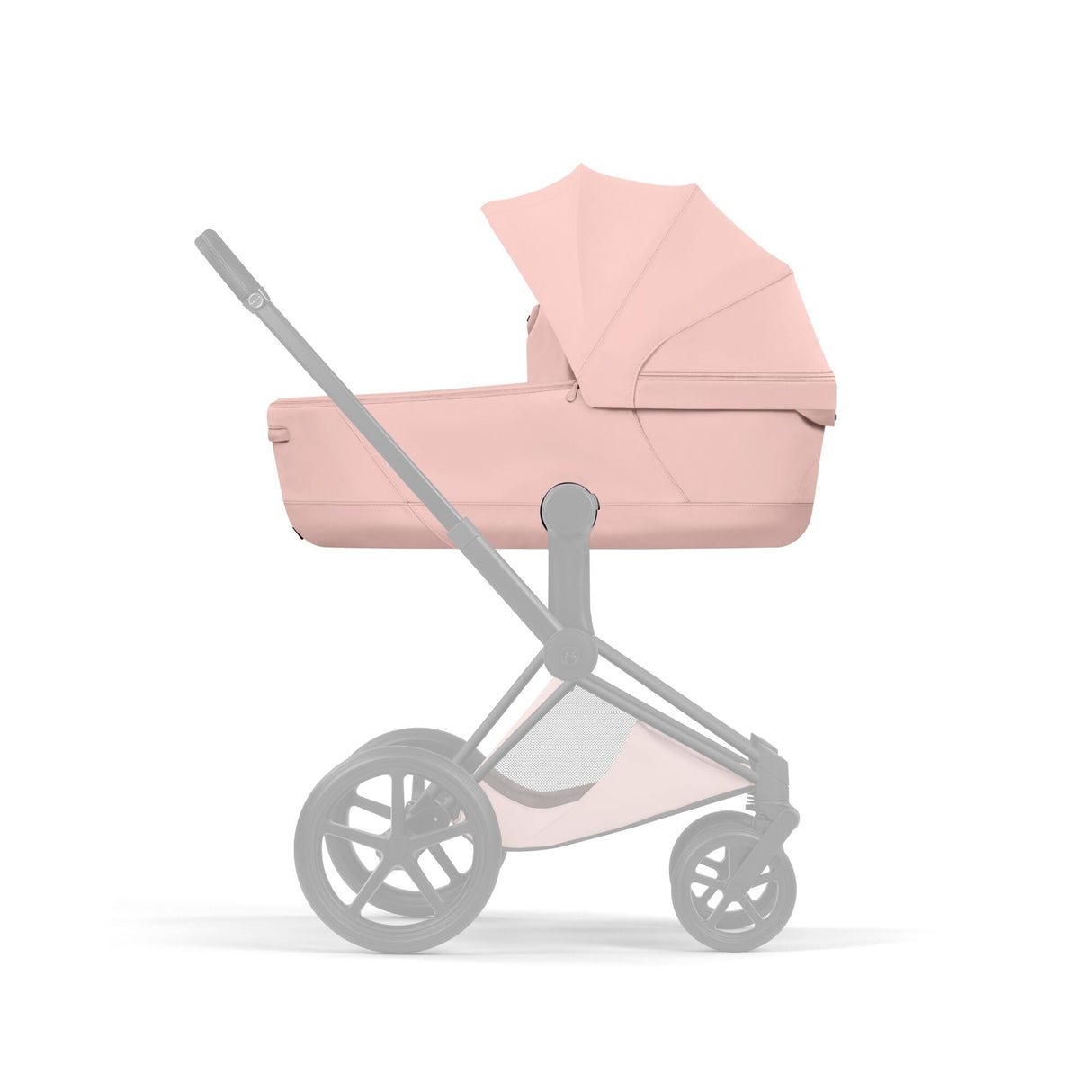 Cybex PRIAM Fold Cot Accessory Bundle - Style Peach Pink & Chrome Brown Frame