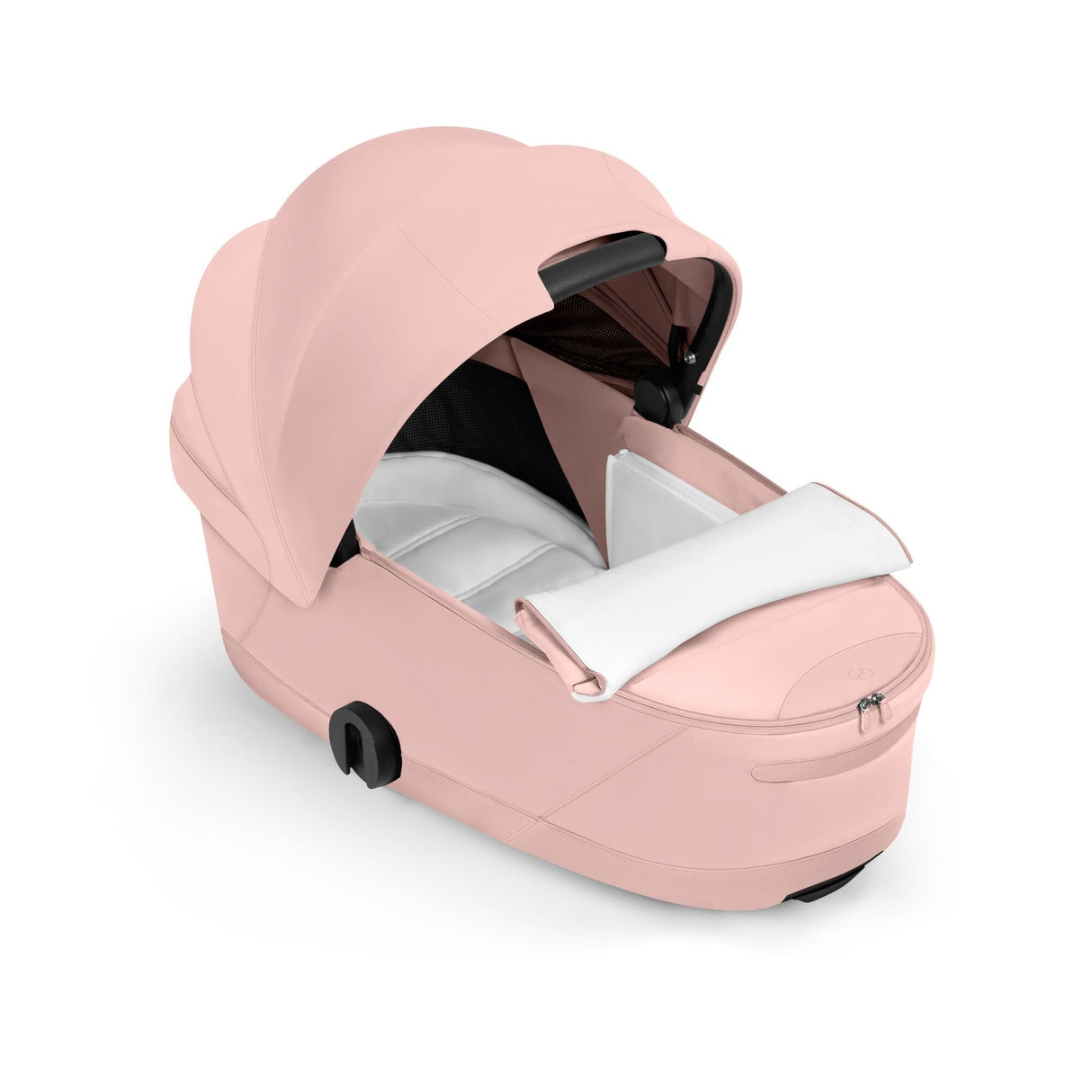 Cybex e-PRIAM Fold Cot Travel System Bundle - Style Peach Pink & Chrome Brown Frame