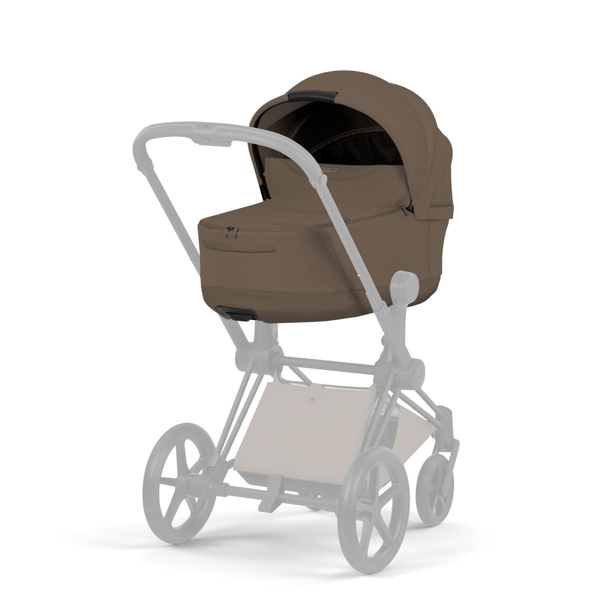 Cybex PRIAM Fold Cot Ultimate Travel System Bundle - Style Coconut Brown & Matt Black Frame