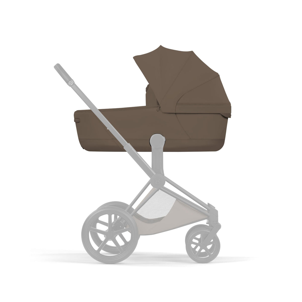 Cybex PRIAM Fold Cot Ultimate Travel System Bundle - Style Coconut Brown & Matt Black Frame