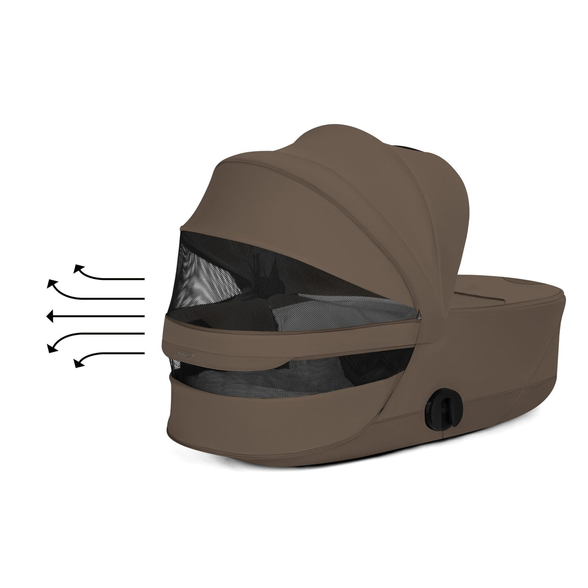 Cybex PRIAM Fold Cot Ultimate Travel System Bundle - Style Coconut Brown & Rose Gold Frame