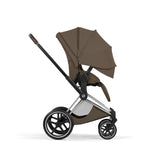 Cybex PRIAM Fold Cot Ultimate Travel System Bundle - Style Coconut Brown & Chrome Brown Frame