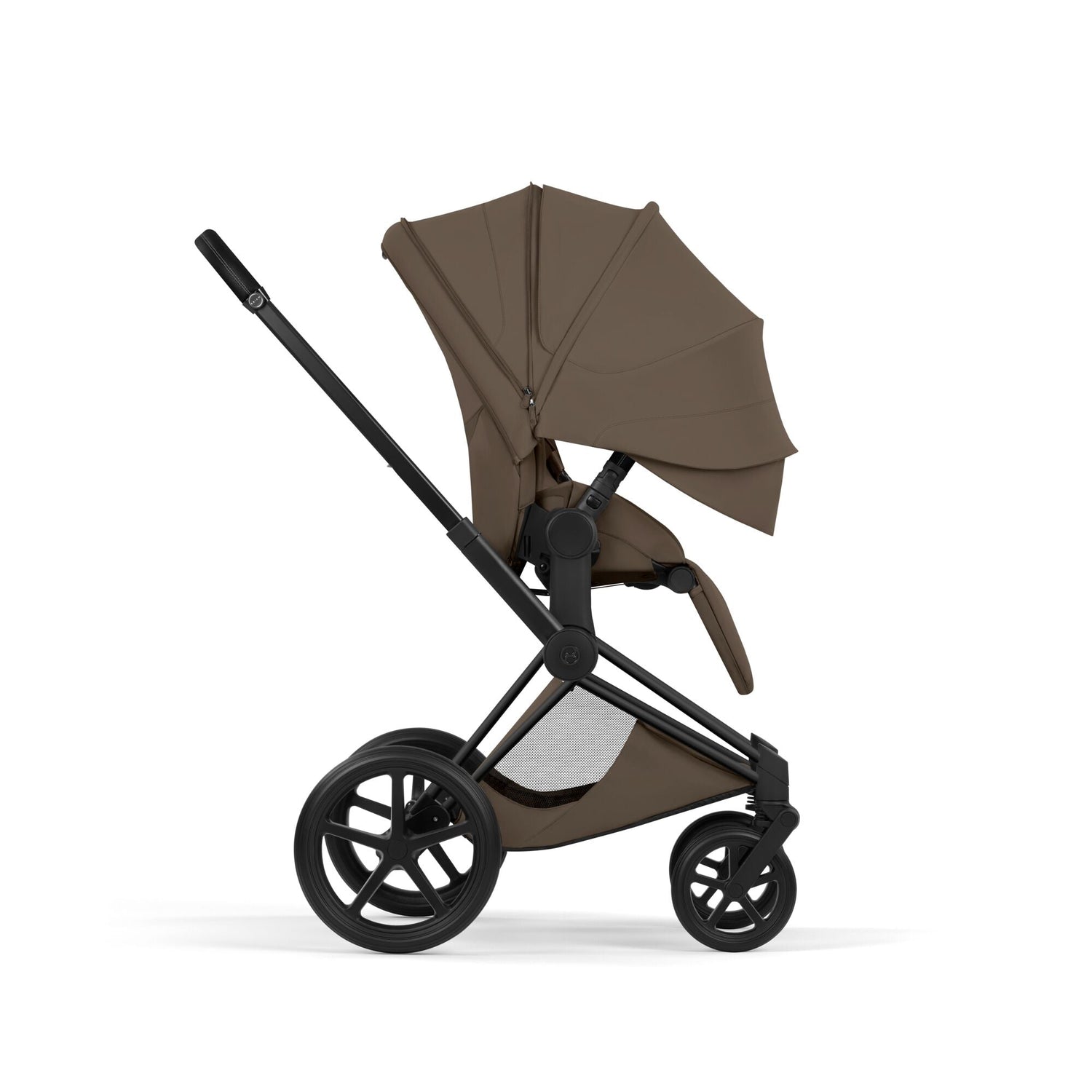 Cybex PRIAM Fold Cot Ultimate Travel System Bundle - Style Coconut Brown & Matt Black Frame