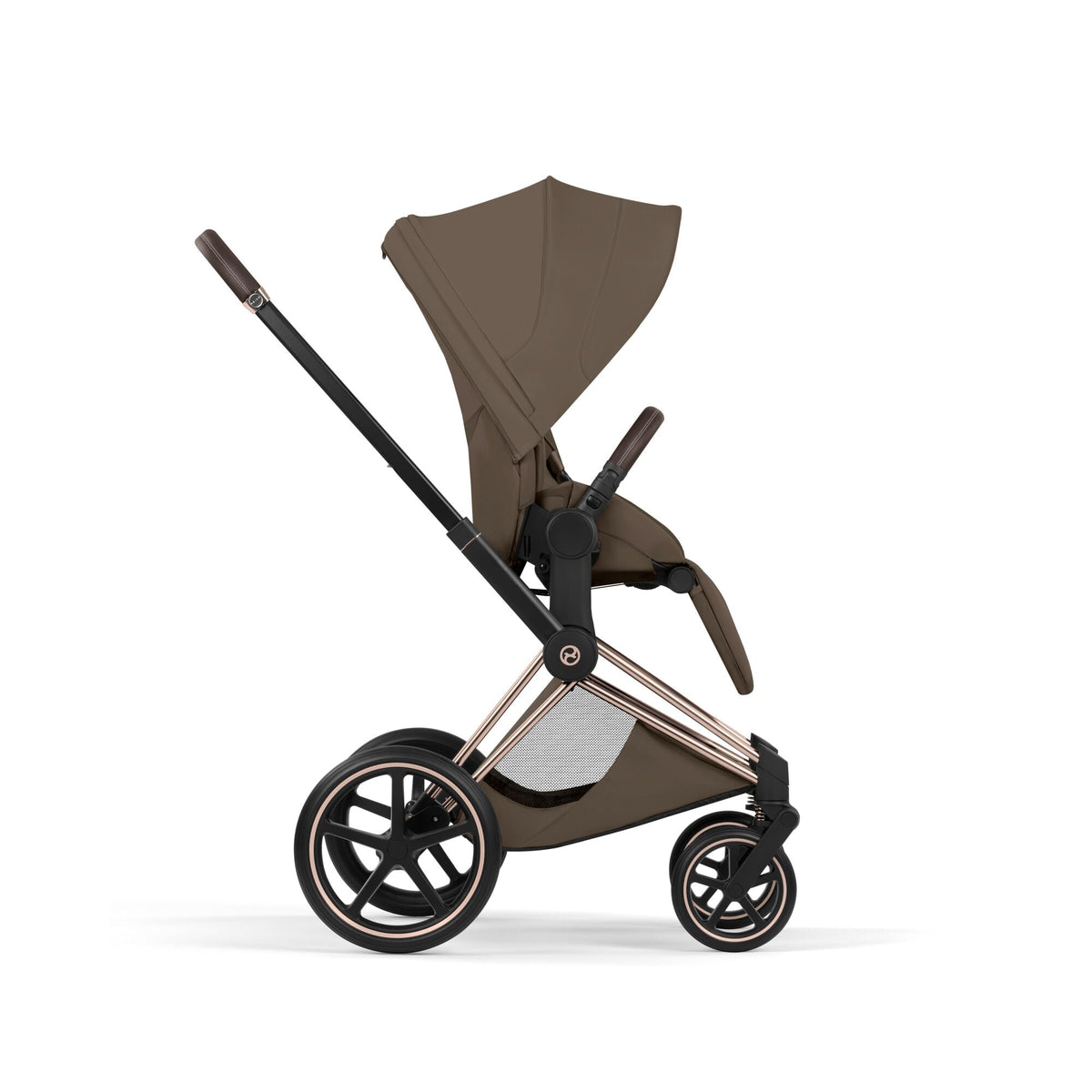 Cybex Priam Style Pushchair - Coconut Brown with Rose Gold Frame