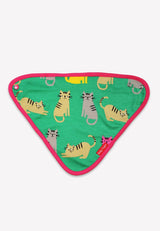 Toby Tiger Organic Kitten Print Dribble Bib