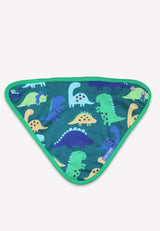 Toby Tiger Organic Tonal Dinosaur Print Dribble Bib