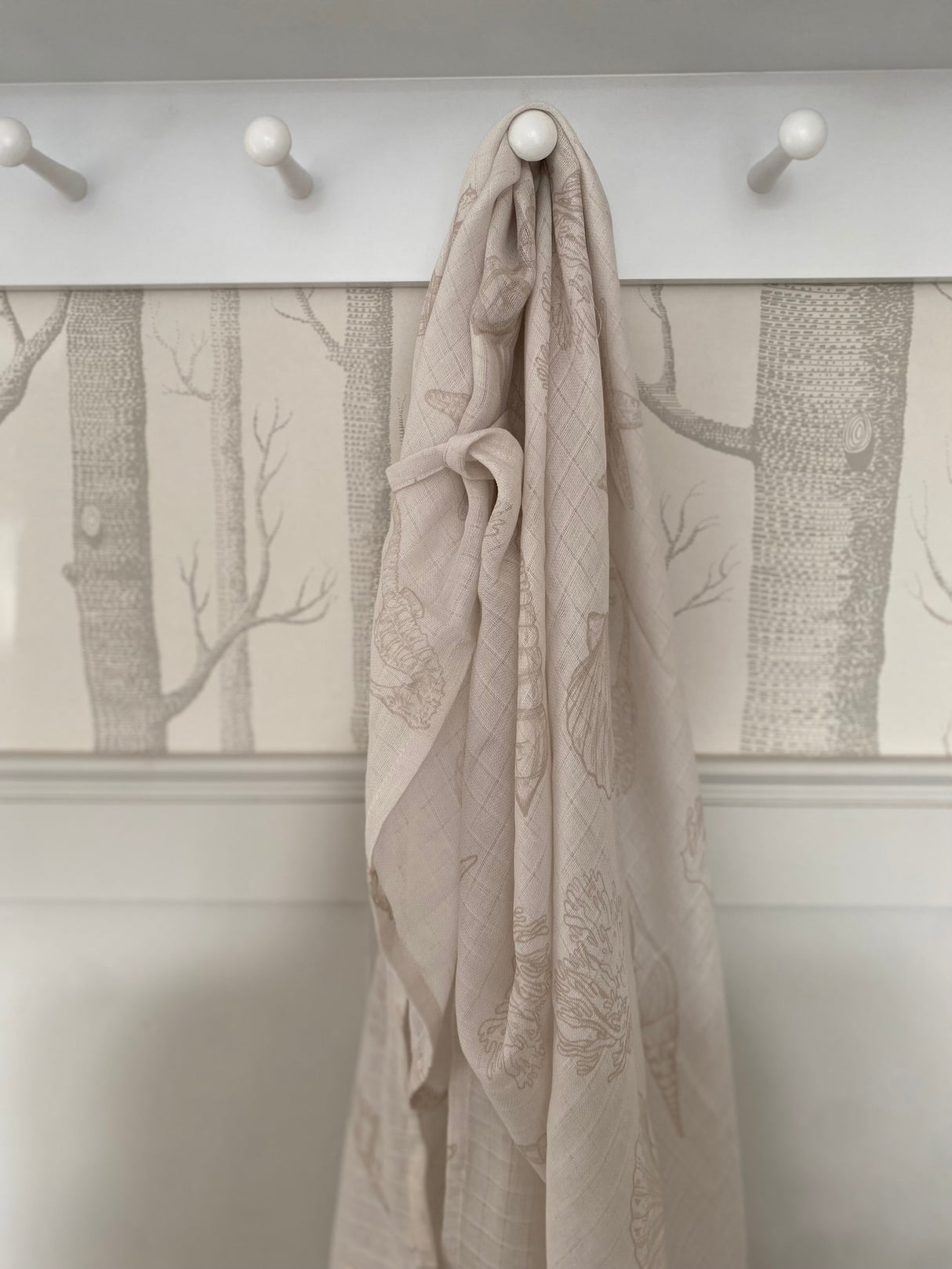 Seashell Large Swaddle Muslin