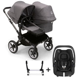 Bugaboo Donkey 5 Duo with Maxi-Cosi Cabriofix iSize Travel System - Graphite/Grey Melange