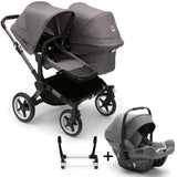 Bugaboo Donkey 5 Duo with Turtle Air Travel System - Graphite/Grey Melange