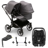 Bugaboo Donkey 5 Duo with Maxi-Cosi Cabriofix iSize Travel System - Graphite/Grey Melange