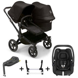 Bugaboo Donkey 5 Duo with Maxi-Cosi Cabriofix iSize Travel System - Black/Midnight Black