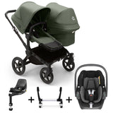 Bugaboo Donkey 5 Duo with Maxi-Cosi Pebble 360 Travel System - Black/Forest Green
