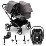 Bugaboo Donkey 5 Duo with Maxi-Cosi Pebble 360 Travel System - Graphite/Grey Melange