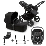 Bugaboo Donkey 5 Mono with Maxi-Cosi Pebble 360 Travel System - Black/Midnight Black
