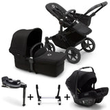 Bugaboo Donkey 5 Mono with Turtle Air Travel System - Black/Midnight Black
