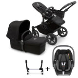 Bugaboo Donkey 5 Mono with Maxi-Cosi Pebble 360 Travel System - Black/Midnight Black
