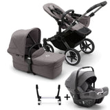 Bugaboo Donkey 5 Mono with Turtle Air Travel System - Graphite/Grey Melange