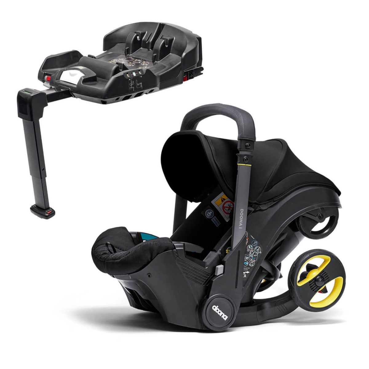 Doona i Infant Car Seat Stroller + IsoFix Base - Nitro Black