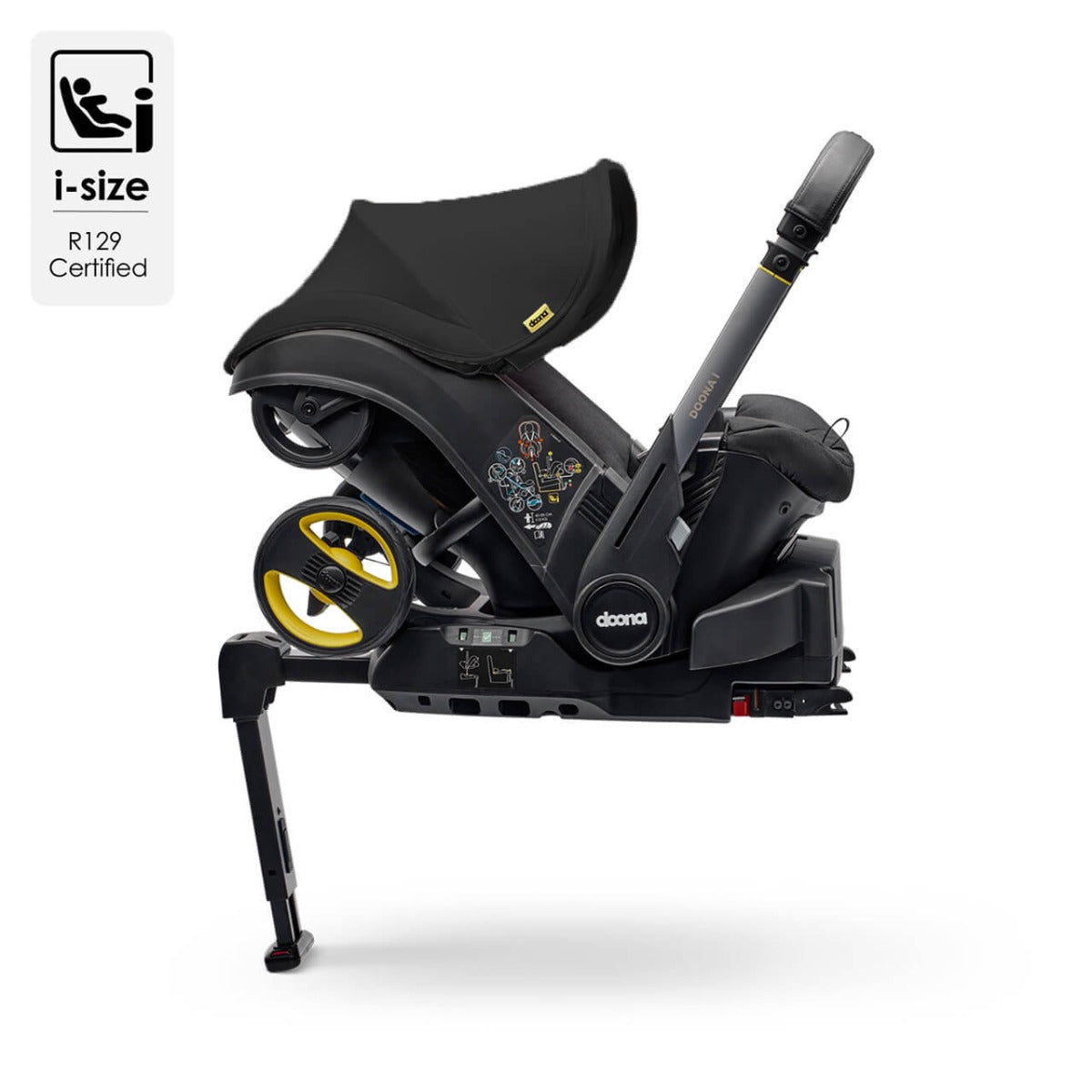 Doona i Infant Car Seat Stroller + IsoFix Base - Nitro Black