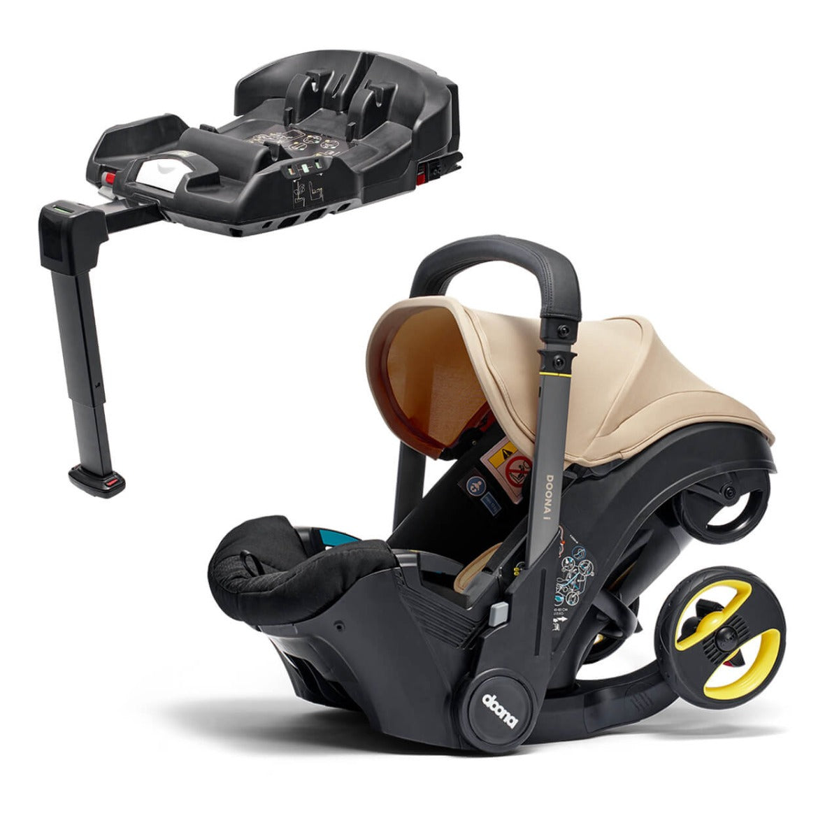 Doona i Infant Car Seat Stroller + IsoFix Base - Sahara Sand