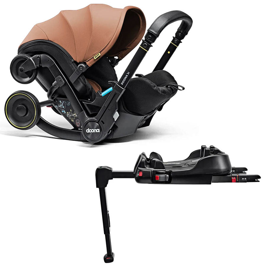 Doona X Infant Car Seat Stroller + IsoFix Base - Terracotta