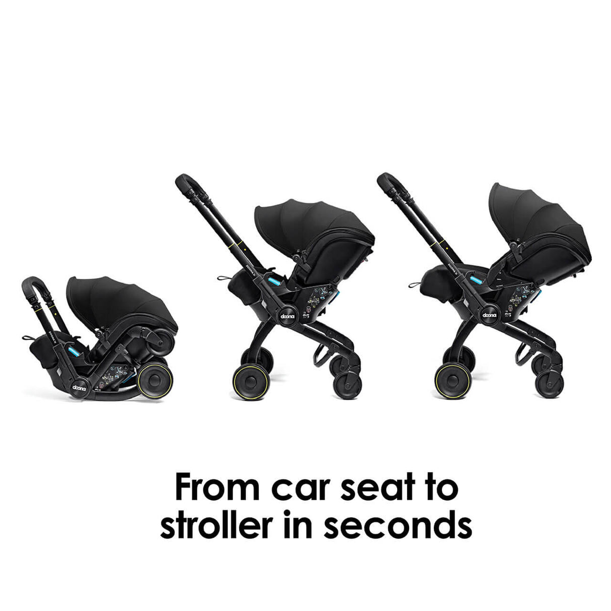 Doona X Infant Car Seat Stroller + IsoFix Base - Nitro Black