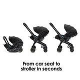 Doona X Infant Car Seat Stroller + IsoFix Base - Nitro Black