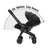 Doona X Infant Car Seat Stroller + IsoFix Base - Nitro Black