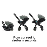 Doona X Infant Car Seat Stroller + IsoFix Base - Slate Green